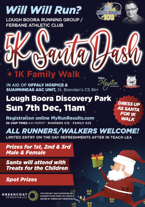 5k Santa Dash Lough Boora